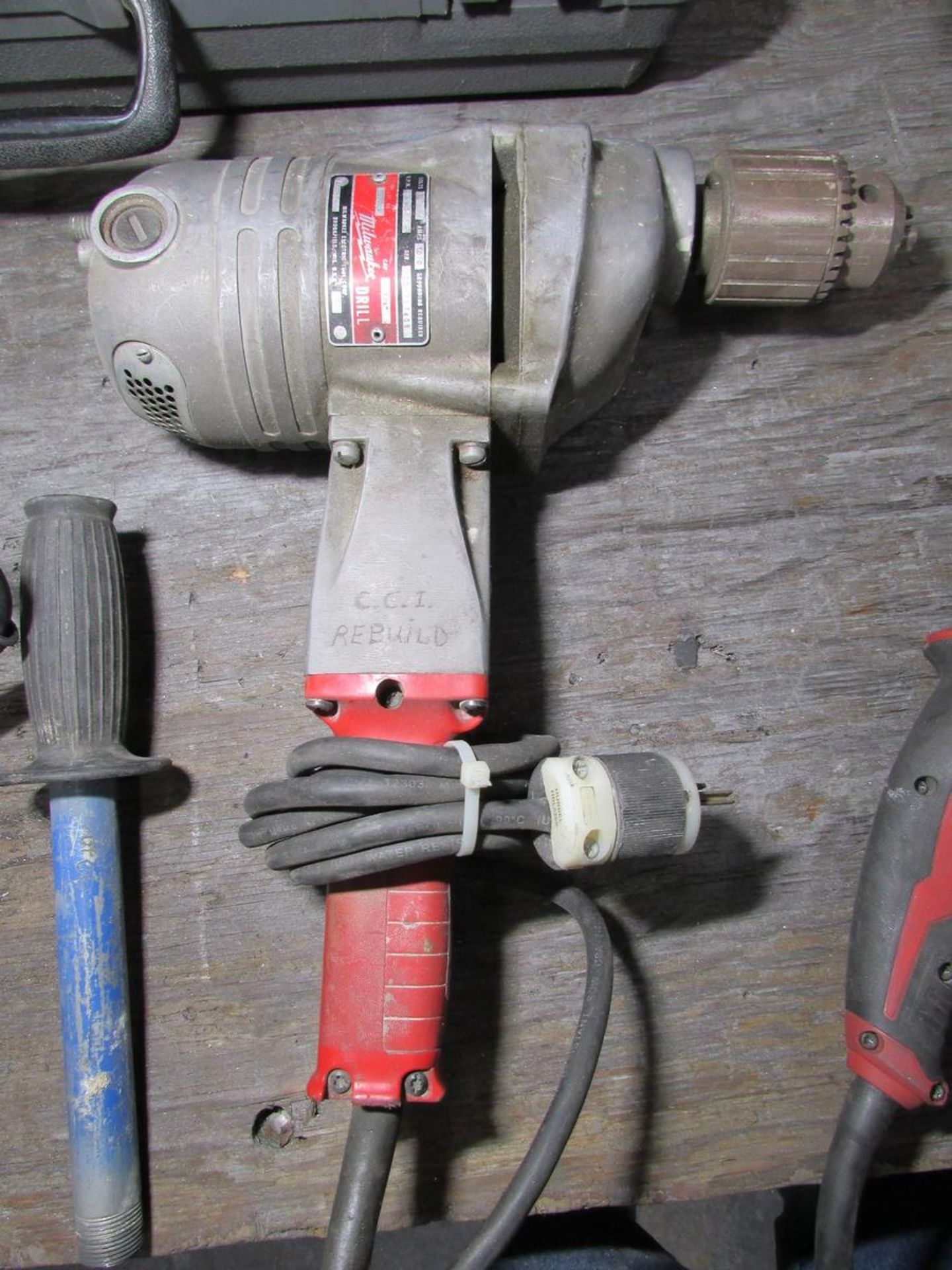 LOT - (2) MILWAUKEE ELECTRIC DRILLS: (1) CAT NO. 5378-20 1/2" HAMMER DRILL, (1) CAT. NO. 1854-1 3/4" - Image 3 of 3