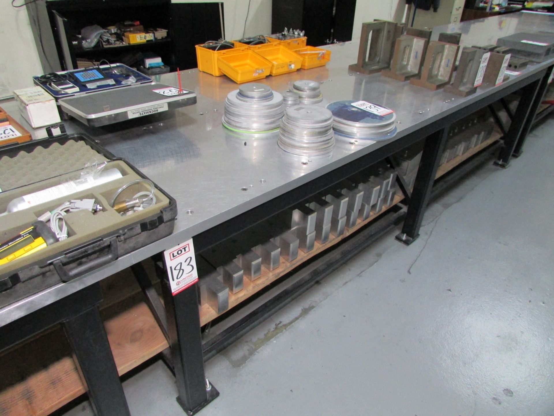 ALUMINUM TOP LAYOUT TABLE, 126" X 48" X 1-1/4"