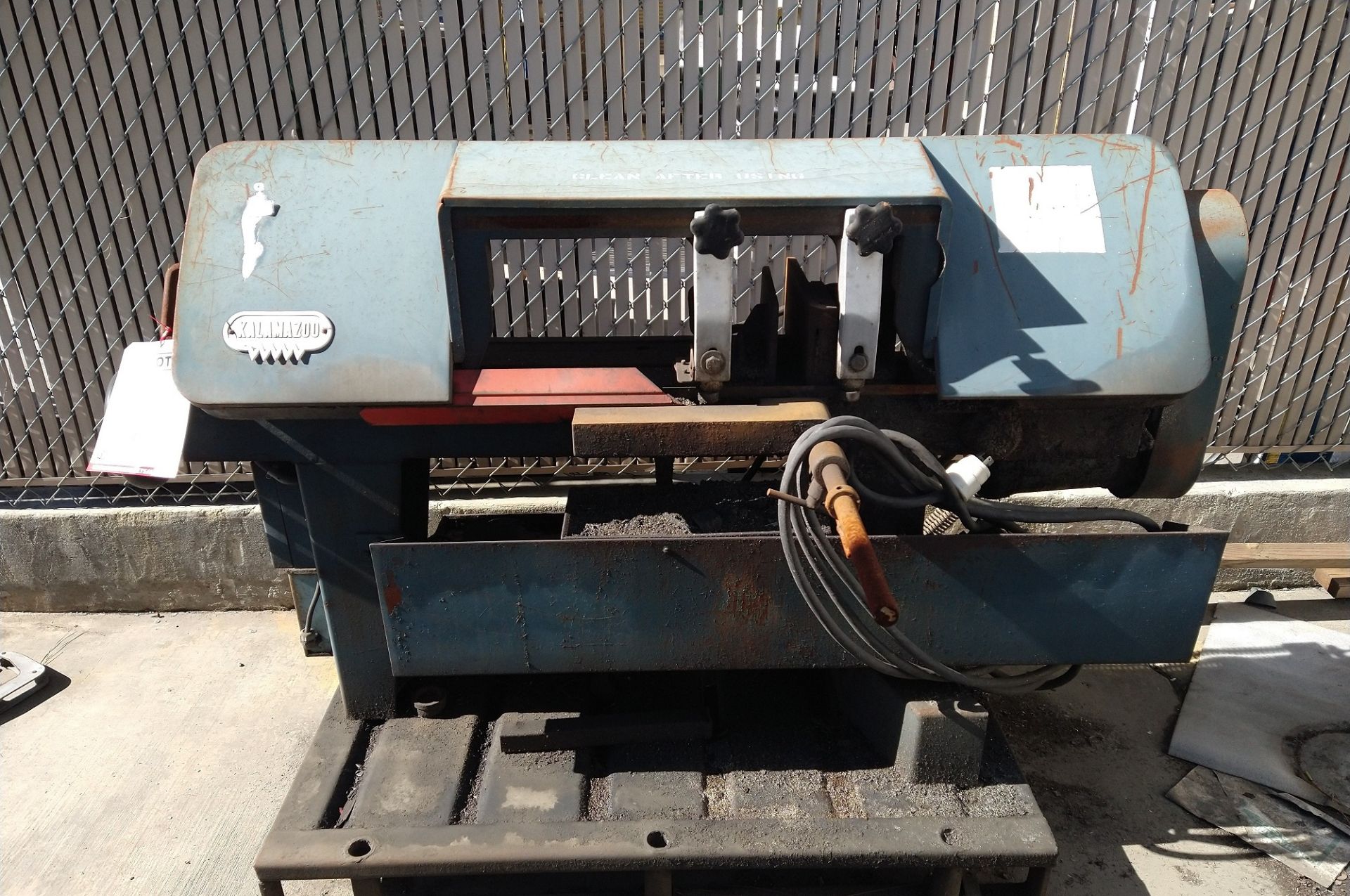 KALAMAZOO METAL CUTTING BAND SAW, MODEL 9AW, S/N 371