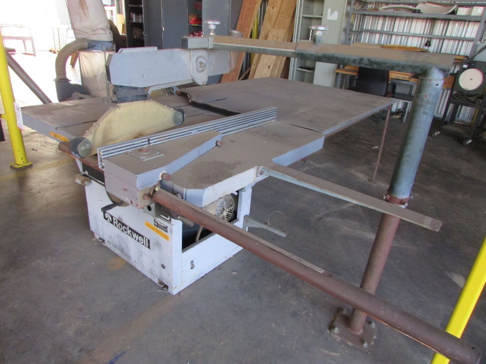 ROCKWELL INVICTA 12" TILTING ARBOR TABLE SAW, MODEL RT-40, S/N 1012, ALTENDORF WA107 GUARD, 60" X - Image 6 of 10