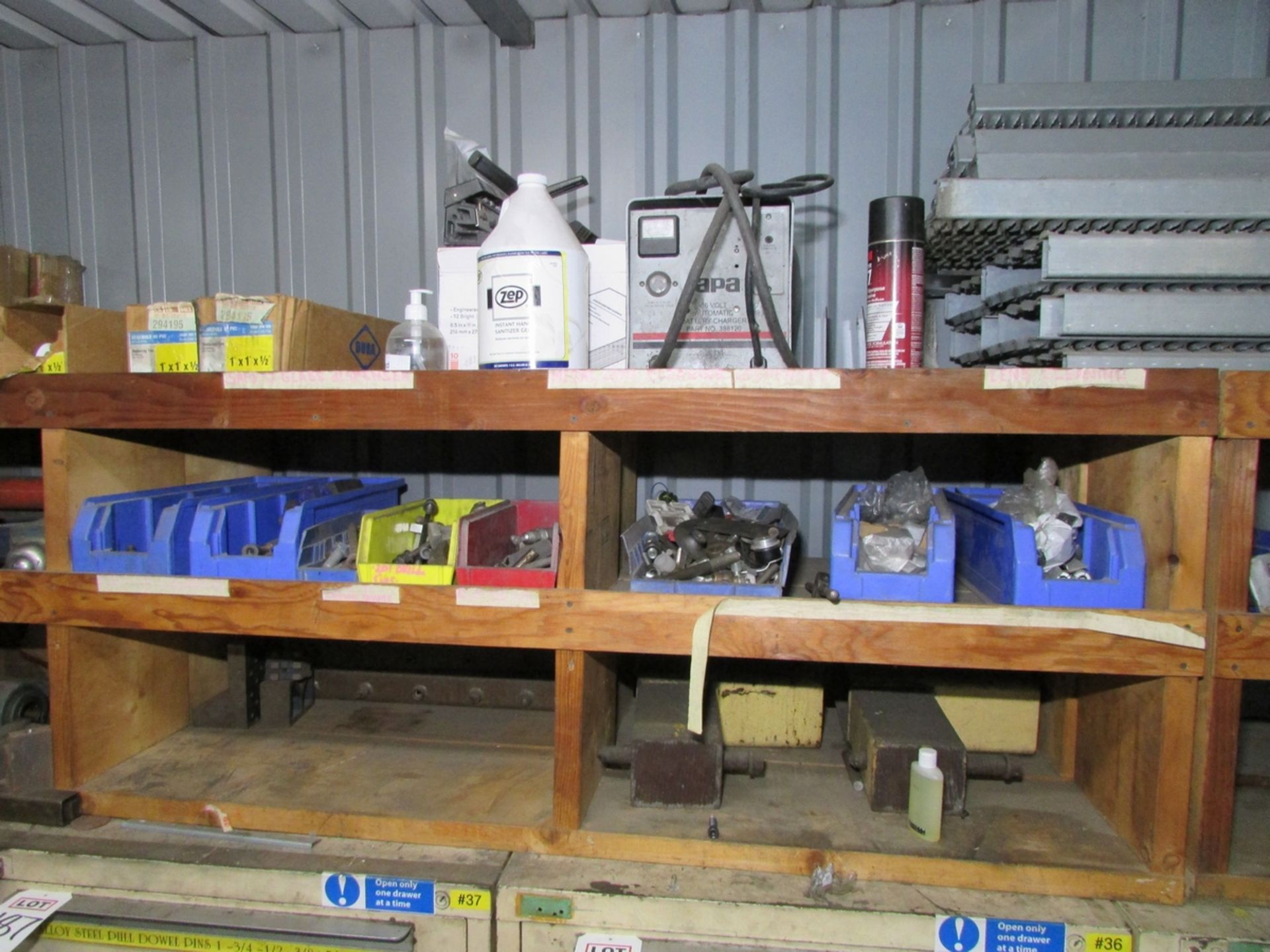 LOT - (10) SHELVING UNITS, W/ MISC. CONTENTS: LARGE ASSORTMENT OF HARDWARE, NUTS, BOLTS, FITTINGS, - Image 8 of 17