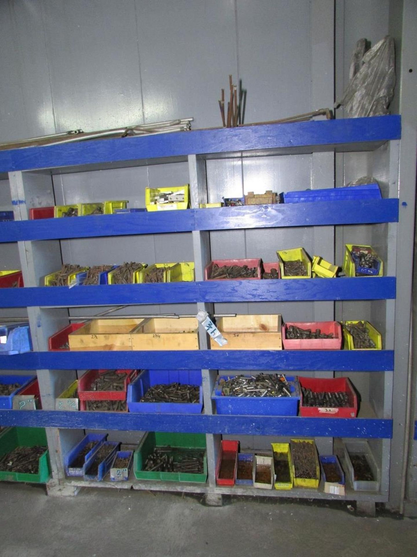 LOT - (10) SHELVING UNITS, W/ MISC. CONTENTS: LARGE ASSORTMENT OF HARDWARE, NUTS, BOLTS, FITTINGS, - Image 4 of 17