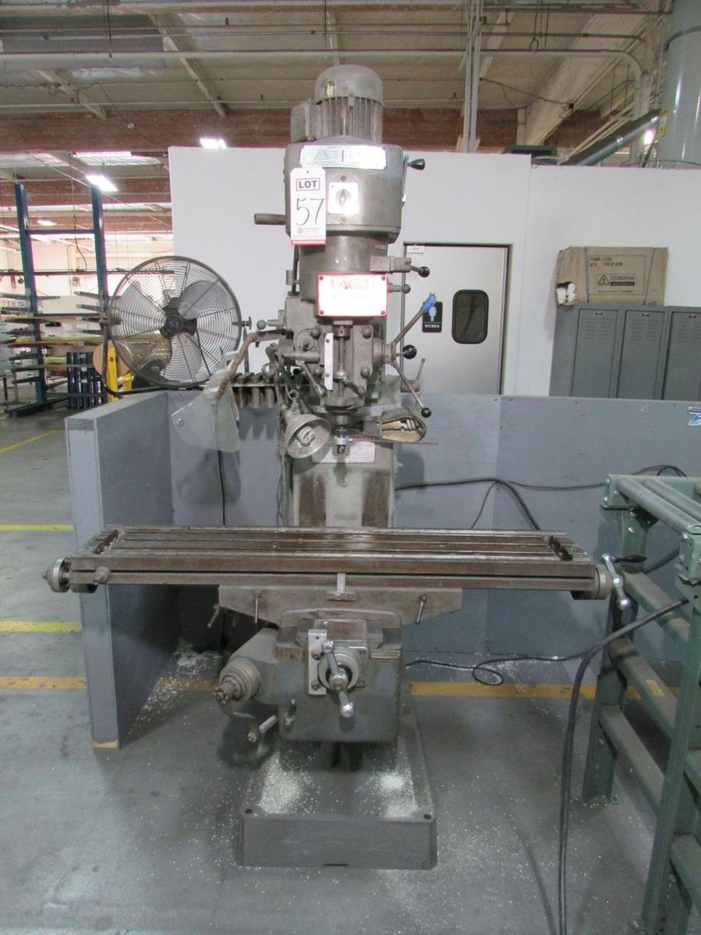 LAGUN REPUBLIC VERTICAL MILLING MACHINE, 50" X 10" T-SLOTTED TABLE, 5" QUILL STROKE, 55-2940 RPM - Image 2 of 13