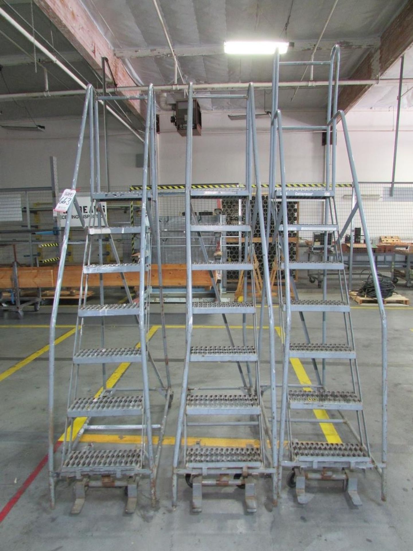 LOT - (3) COTTERMAN 7-STEP ROLLING SAFETY STAIRCASES - Image 2 of 3