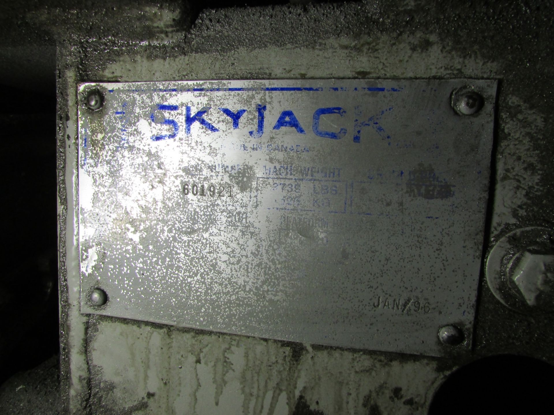 1996 SKYJACK ELECTRIC SCISSOR LIFT, MODEL SJIII 3220, 850 LB CAPACITY, 10' EXTENDED PLATFORM, S/N - Image 10 of 10