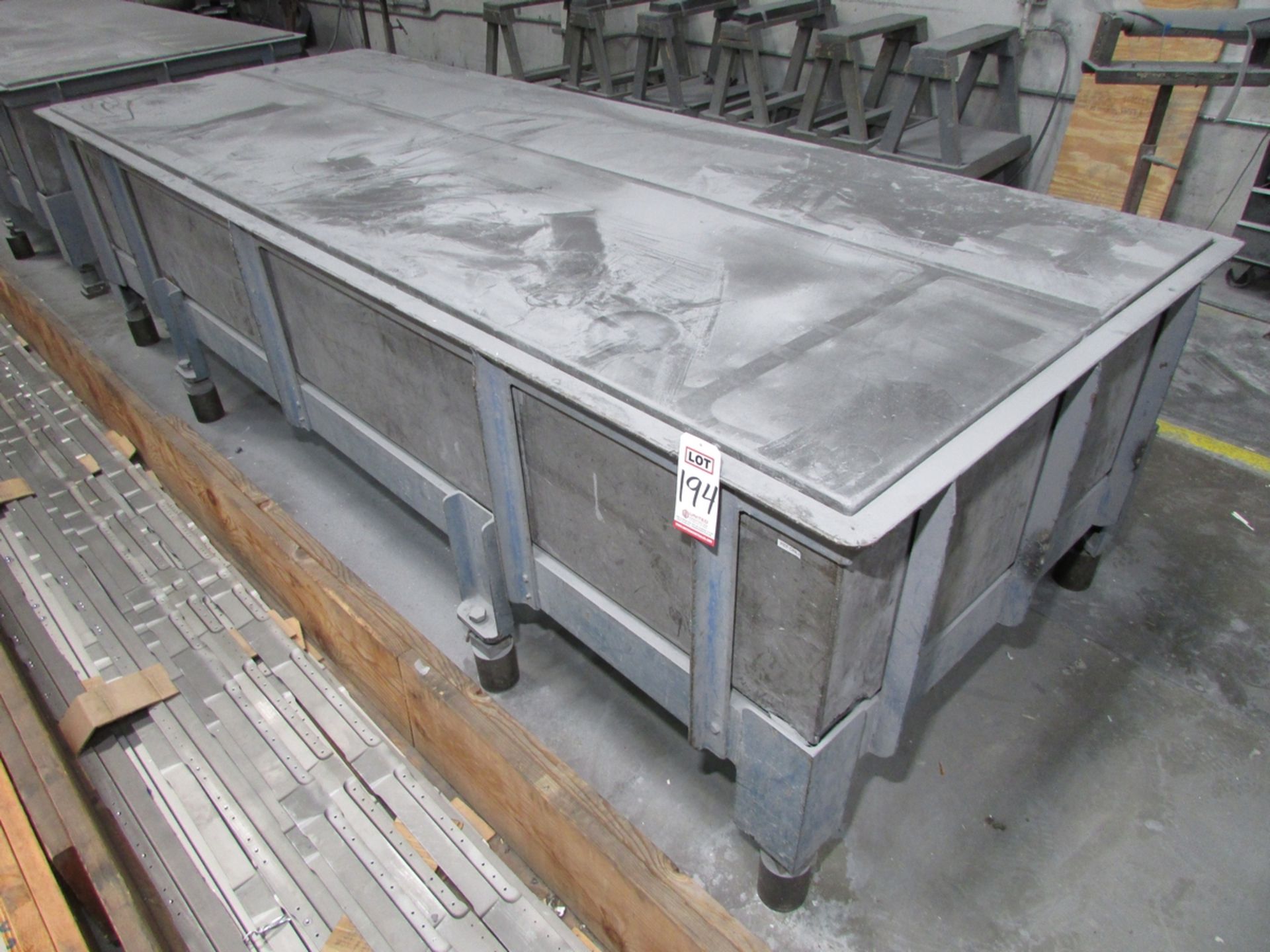 GRANITE SURFACE TABLE, 12' X 53" X 20"