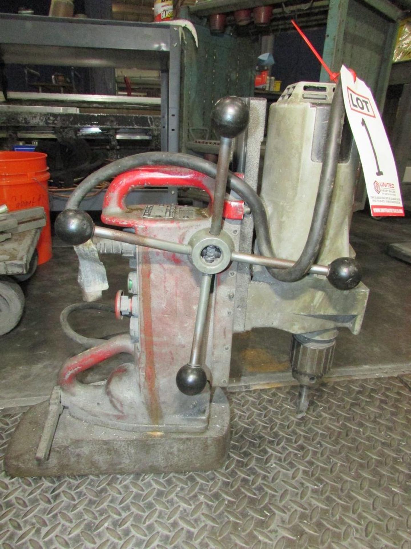 MILWAUKEE 3/4" MAGNETIC BASE DRILL PRESS, MODEL 4231, CAT. NO. 4262-1 DRILL MOTOR - Image 5 of 5