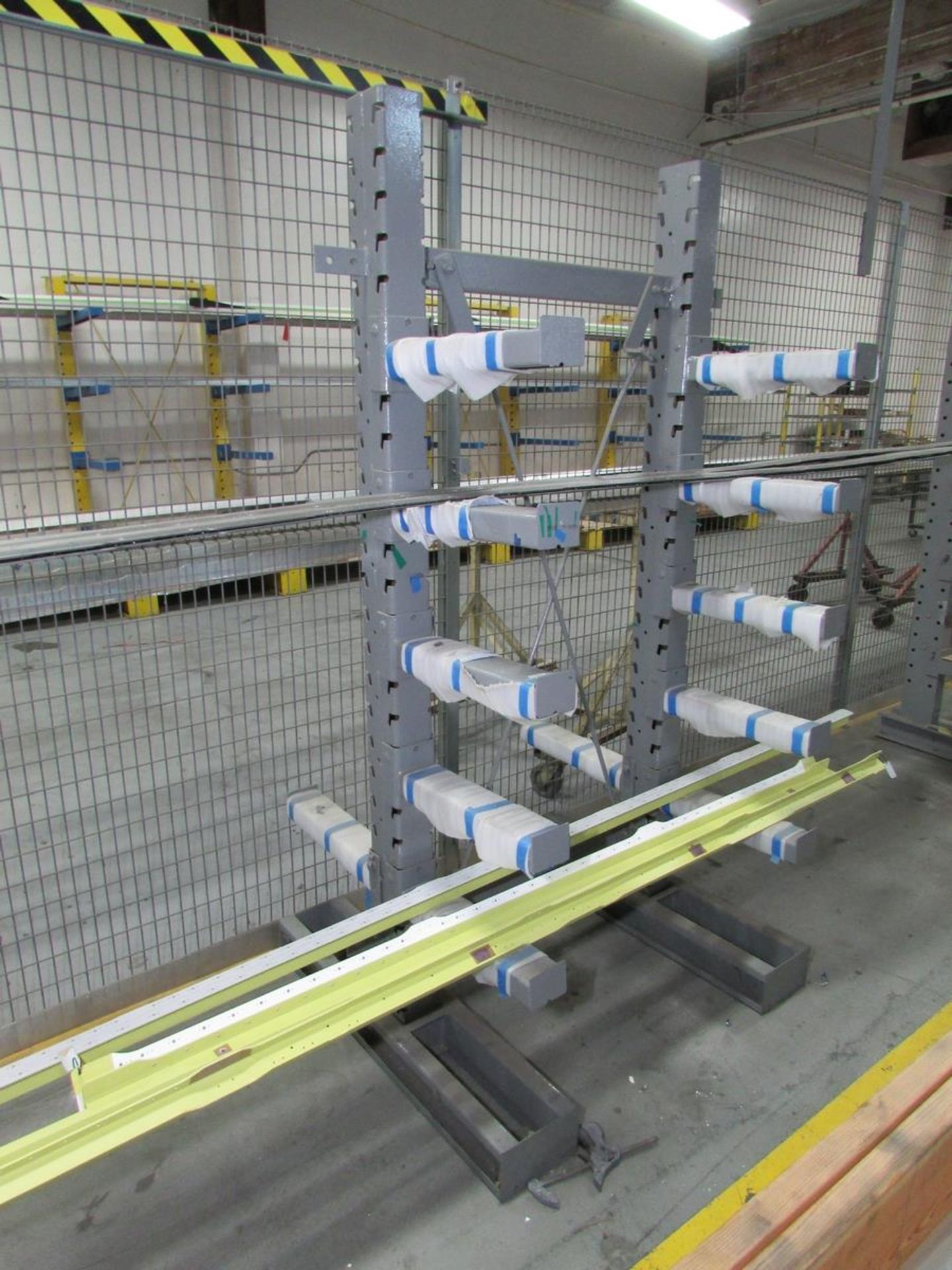 LOT - (4) SECTIONS OF ADJUSTABLE CANTILEVER RACKING, (4) 84" X 41" UPRIGHTS W/ 30" CROSSBEAMS, (3) - Image 2 of 4