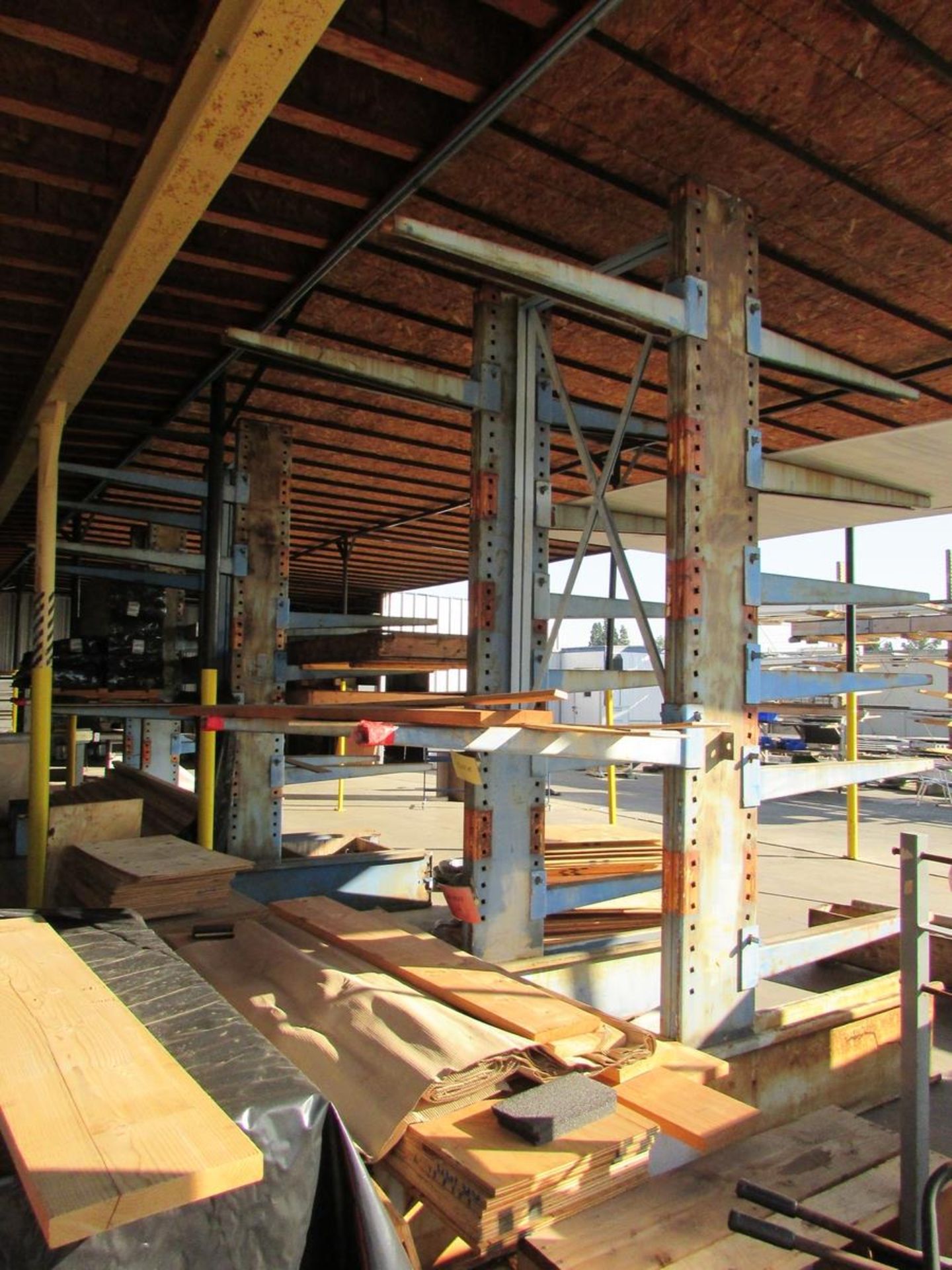 LOT - (3) SECTIONS OF DOUBLE SIDED ADJUSTABLE CANTILEVER RACKING, (6) 144" X 112" UPRIGHTS, 44" - Image 4 of 5