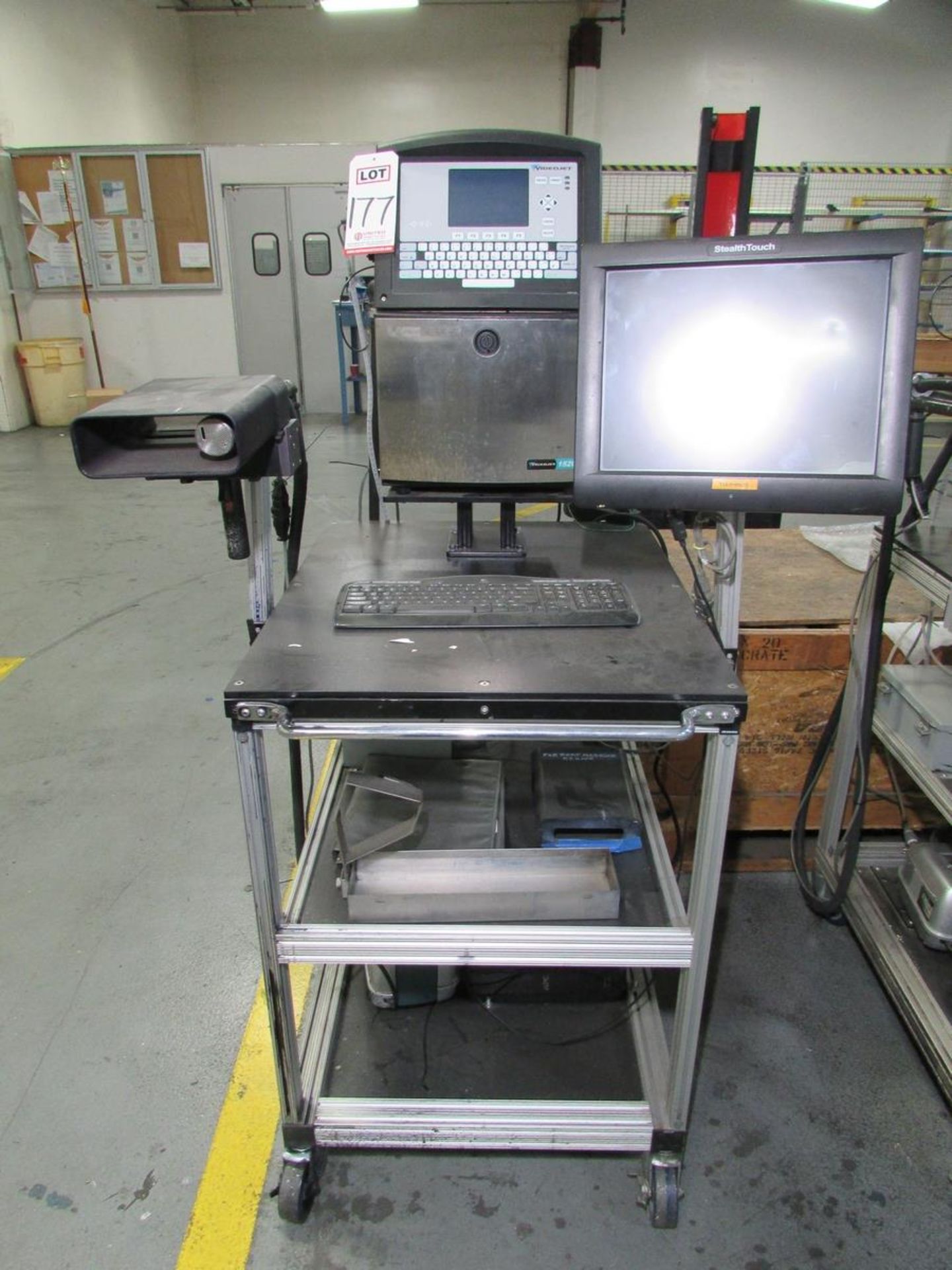 VIDEOJET INK JET CODING MACHINE, MODEL 1520, W/ PRINT HEAD, STEALTH TOUCH MONITOR, AUTOMATION PLUS - Image 2 of 10