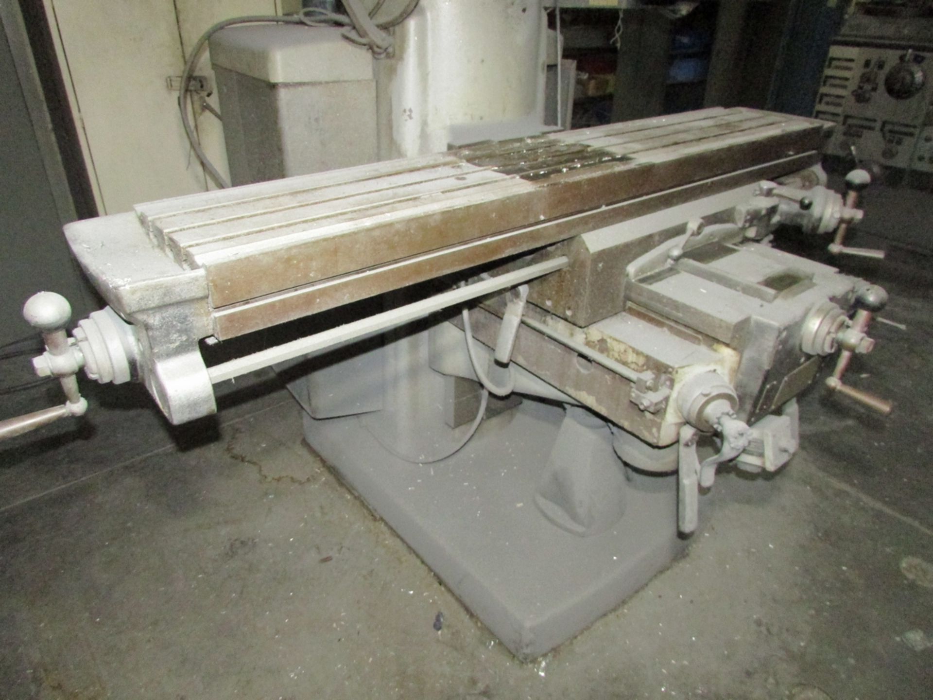 BRIDGEPORT VERTICAL MILLING MACHINE, SERIES II, 58" X 11" T-SLOTTED TABLE W/ TABLE AND KNEE POWER - Image 7 of 12