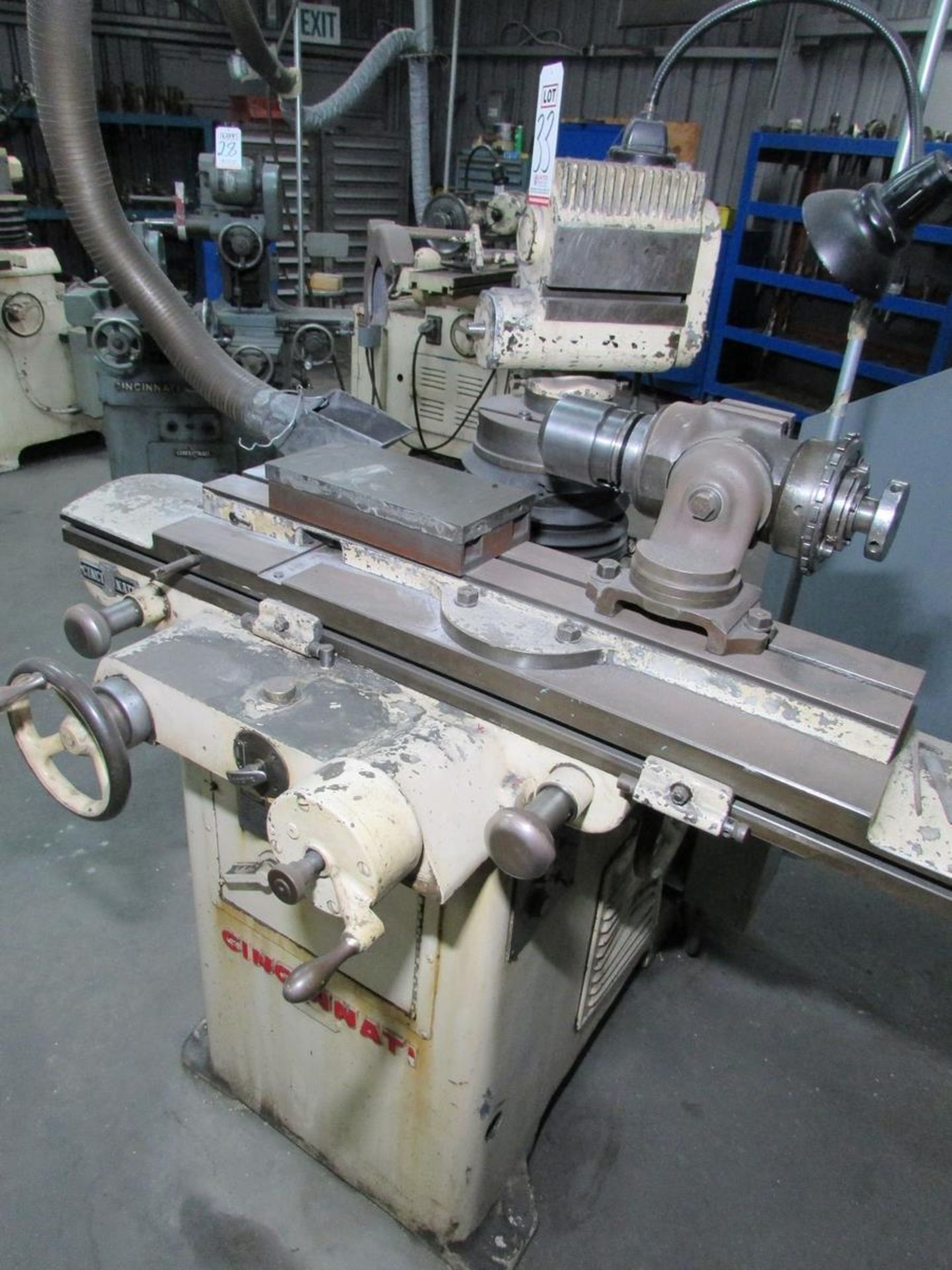 CINCINNATI UNIVERSAL CUTTER AND TOOL GRINDER, MODEL NO. 2, 36" X 5-1/4" T-SLOTTED TABLE, WORKHEAD - Image 7 of 12