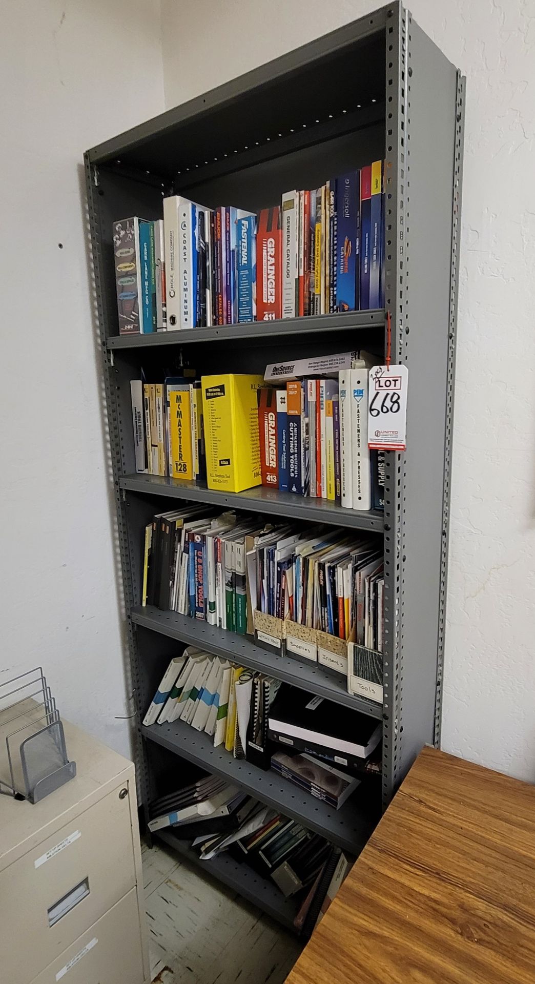 LOT - (2) BOOKSHELVES, 3' X 12" X 87" HT, CONTENTS NOT INCLUDED