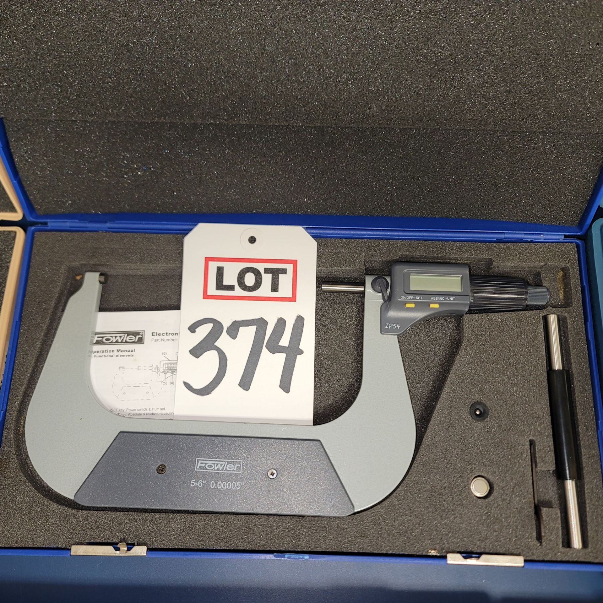 FOWLER 5"-6" DIGITAL MICROMETER, 0.00005" ACCURACY, PART NO. 54-850/860 SERIES