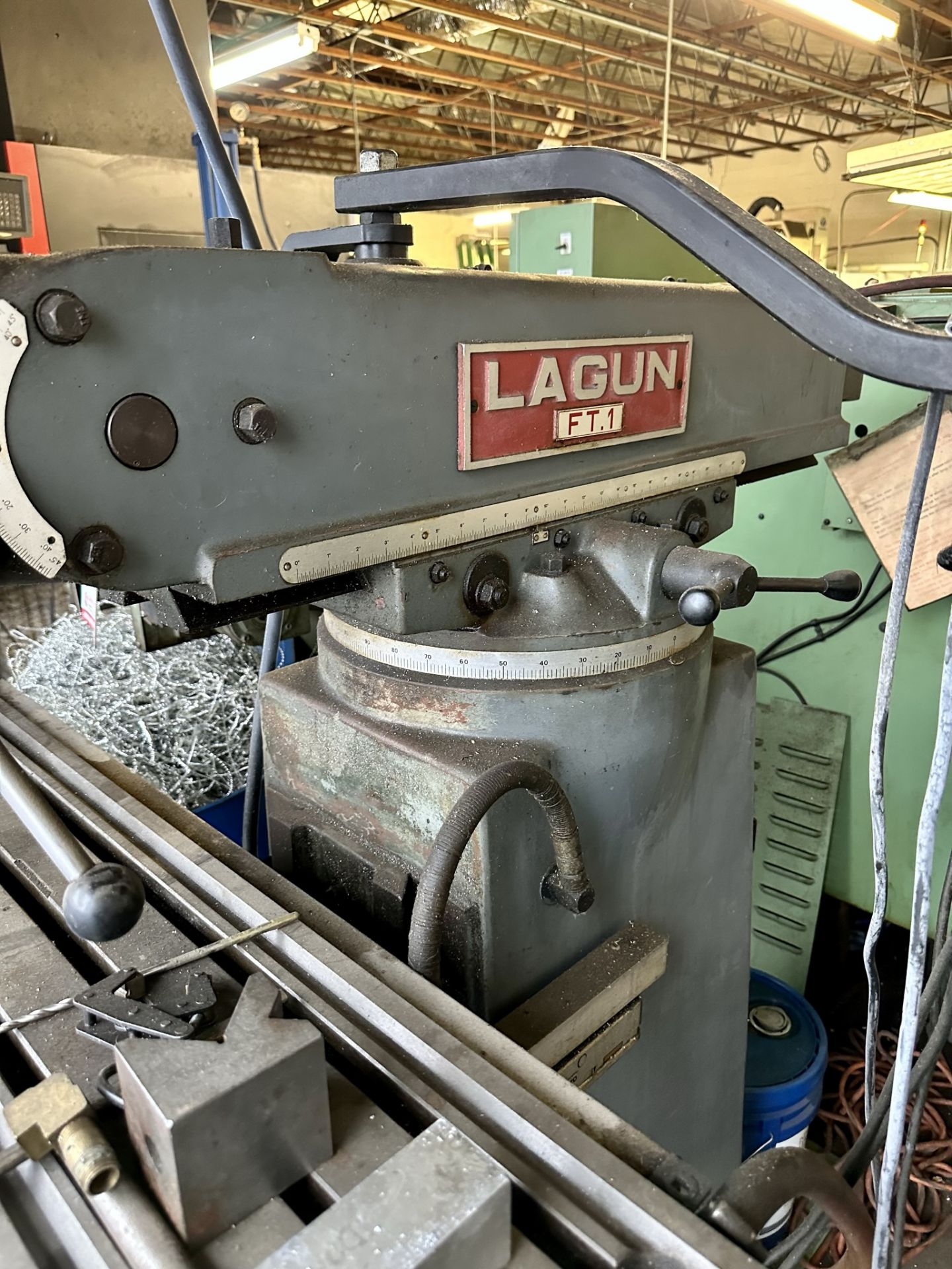 LAGUN FT.1 VERTICAL MILL, XY DRO, POWER FEED, 9" X 42" TABLE - Image 6 of 7
