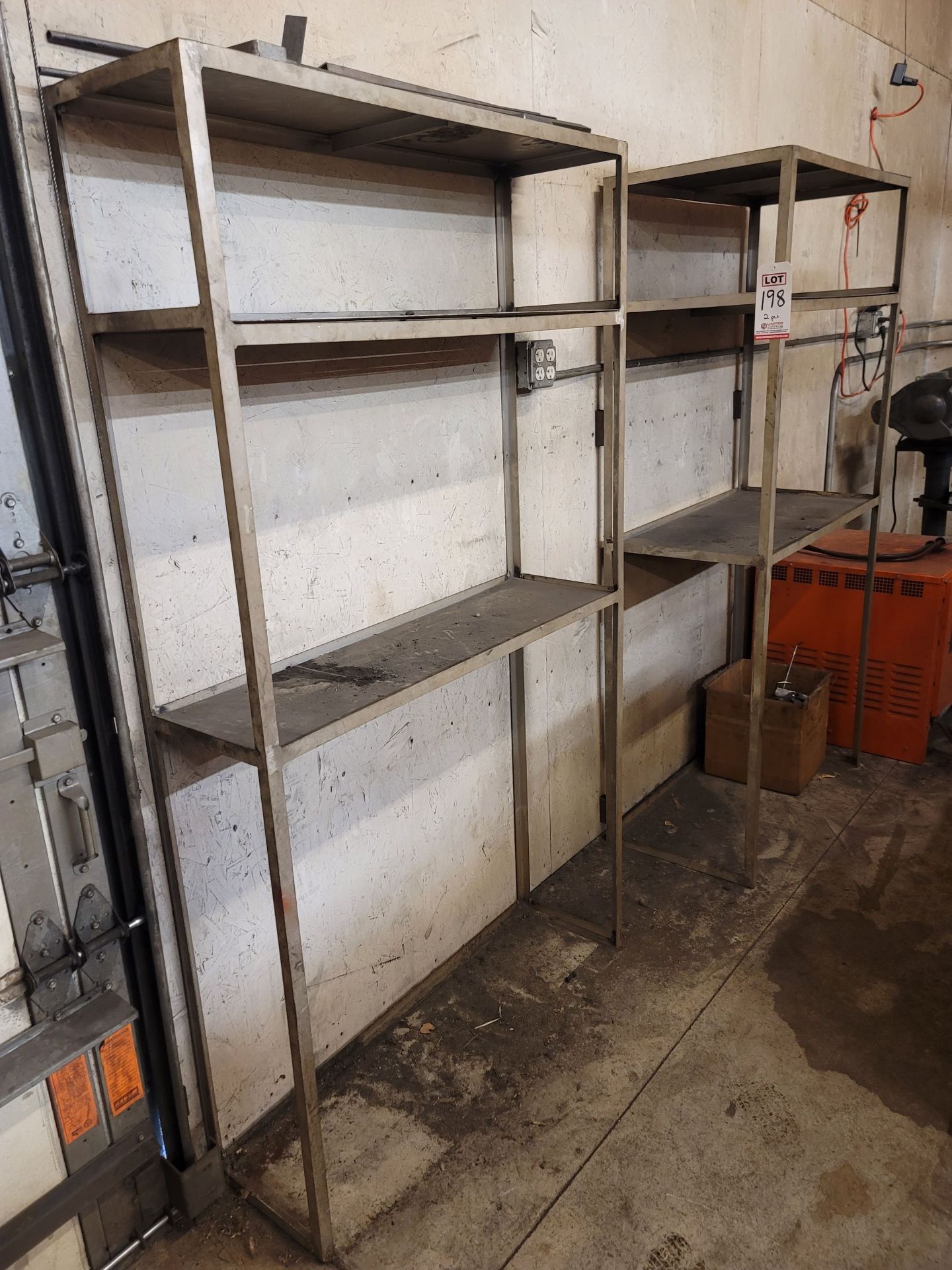 LOT - (2) SMALL SHELF RACKS