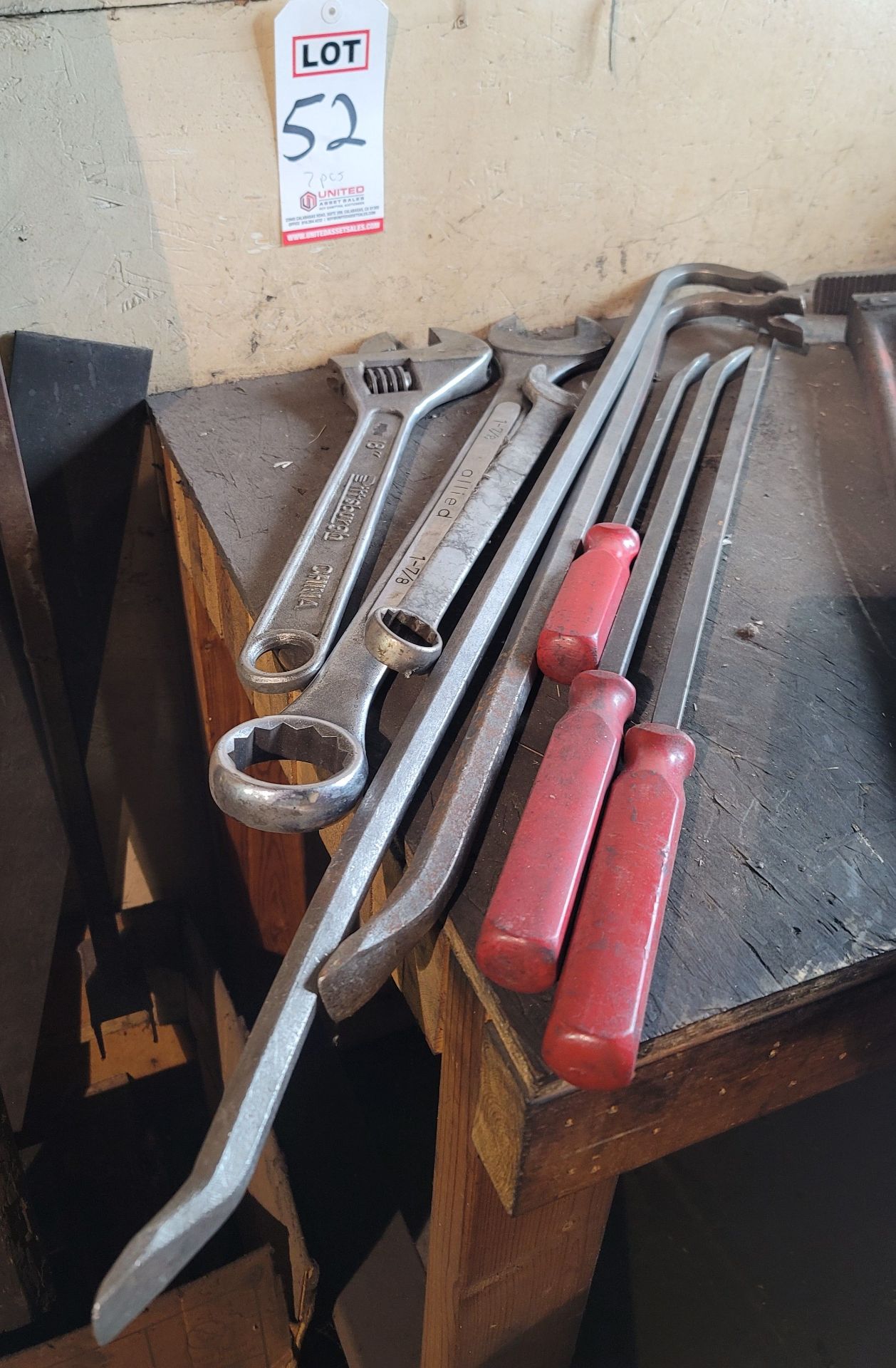 LOT - WRENCHES AND PRY BARS