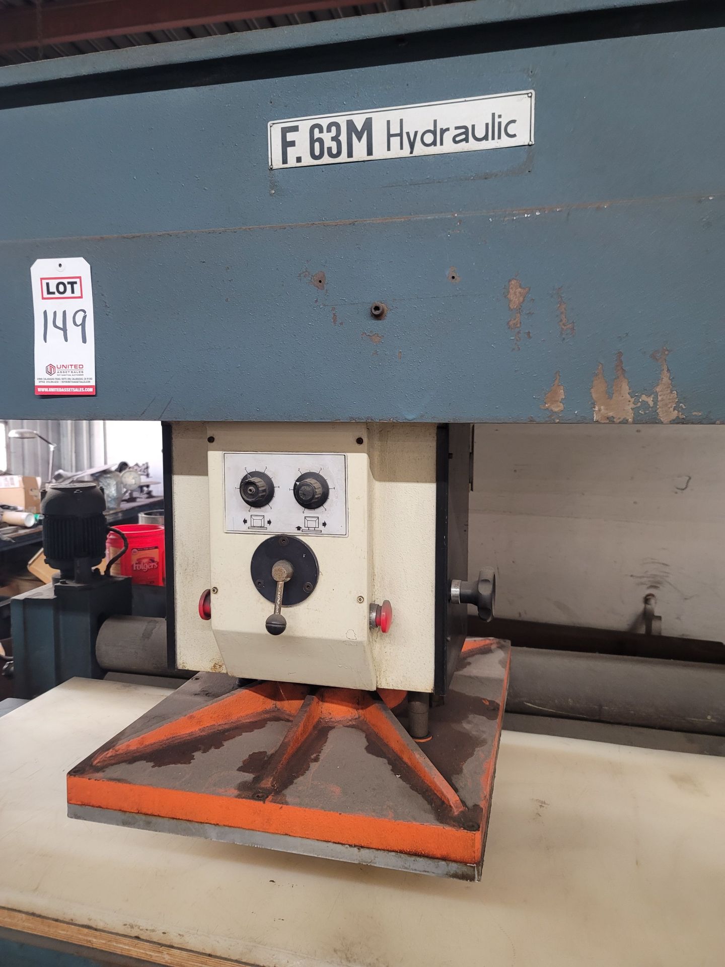 HYDRAULIC DIE PRESS, MODEL F.63M-H, 25" X 67" BED, S/N 75N061892 - Image 3 of 6