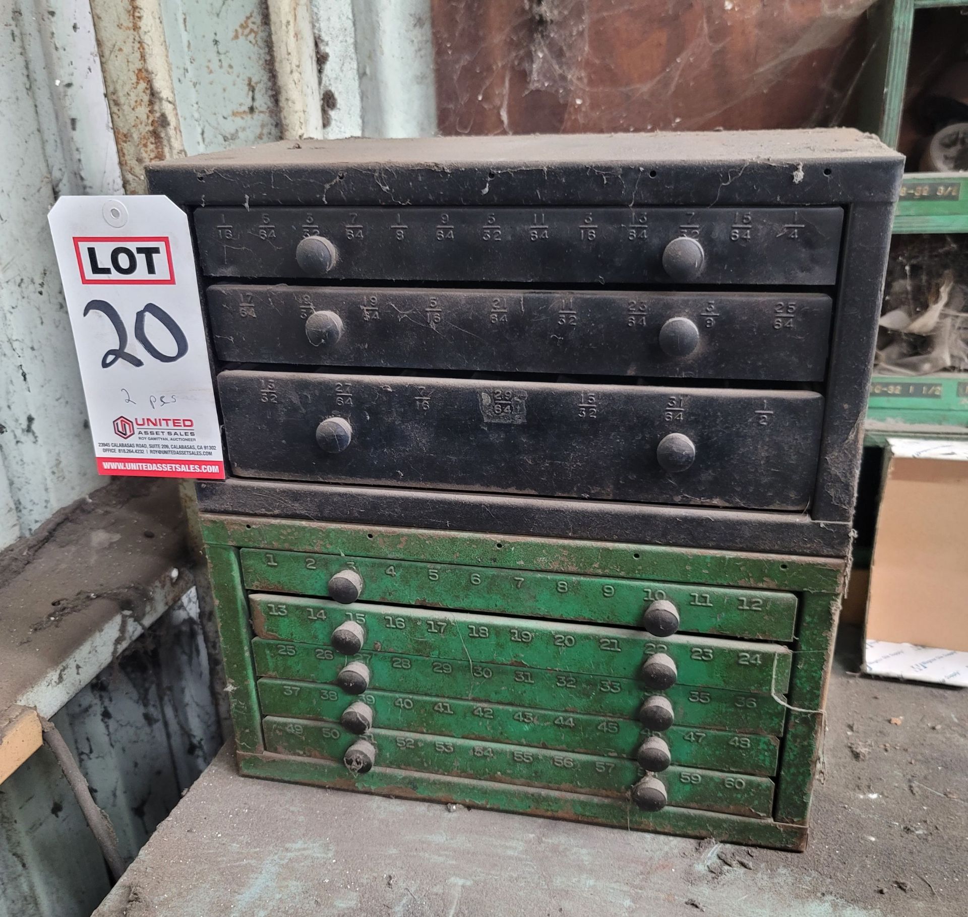 LOT - (2) DRILL INDEX BOXES, W/ CONTENTS