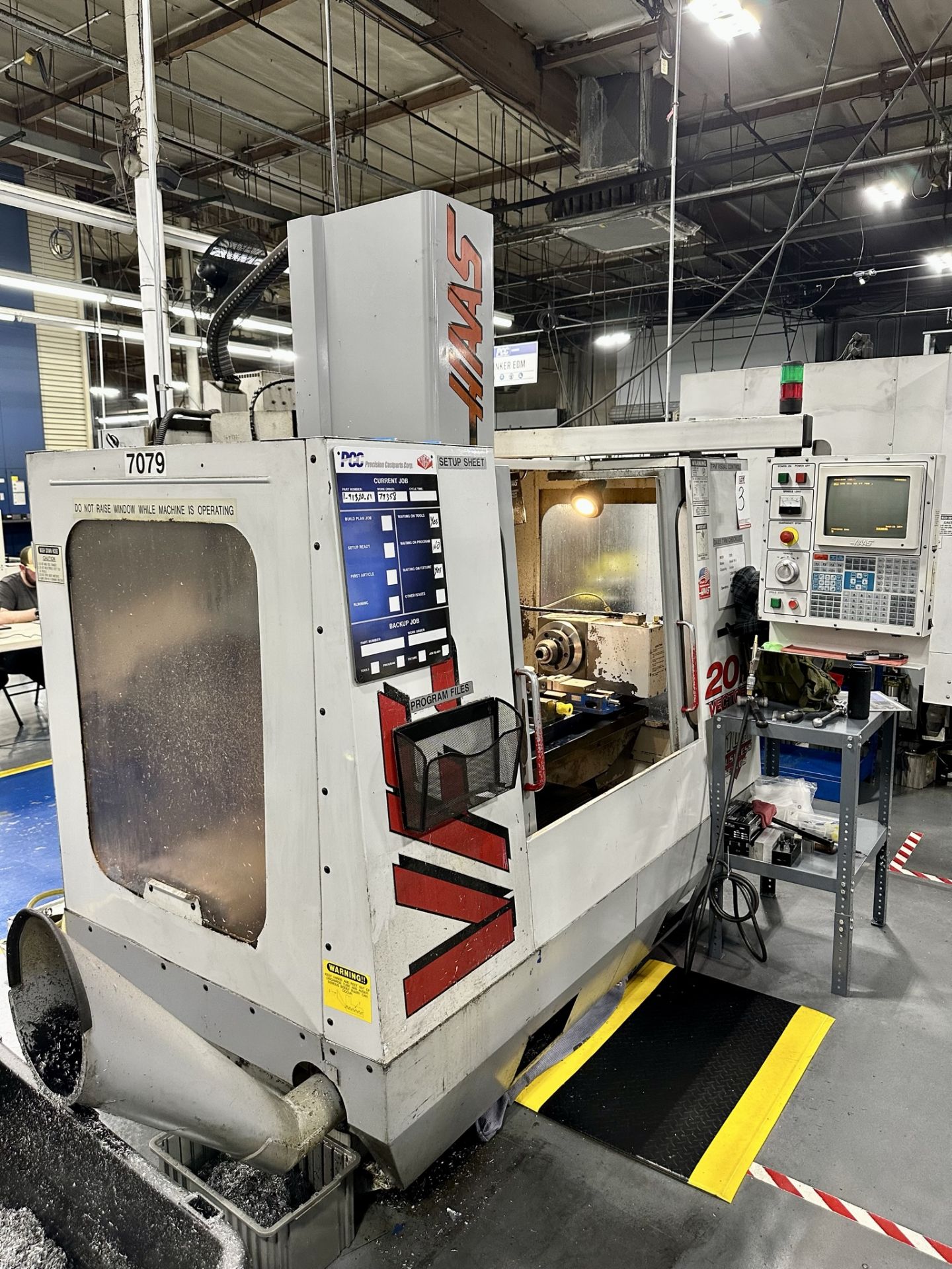 1999 HAAS VF-2 VERTICAL MACHINING CENTER, XYZ TRAVELS: 30" X 16" X 20", 36" X 14" TABLE, 20 HP, 7, - Image 4 of 20
