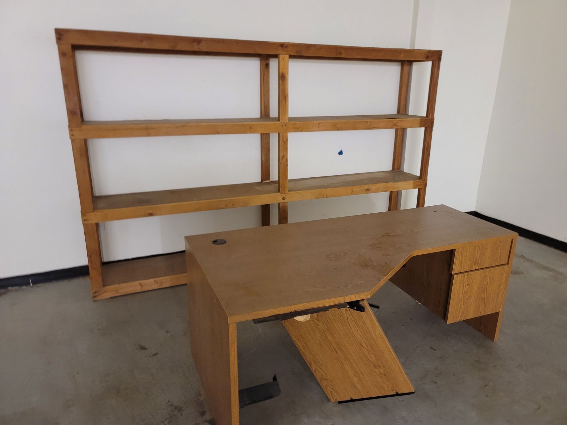 LOT - (6) PIECES OF WOOD OFFICE FURNITURE - Image 2 of 2