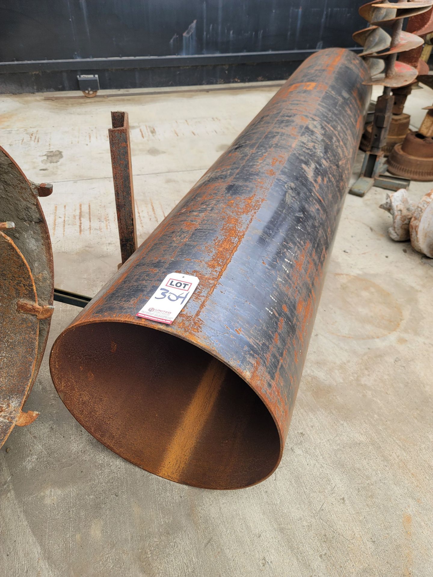 10' SECTION OF 24" DIA. STEEL PIPE, 1/4" WALL THICKNESS