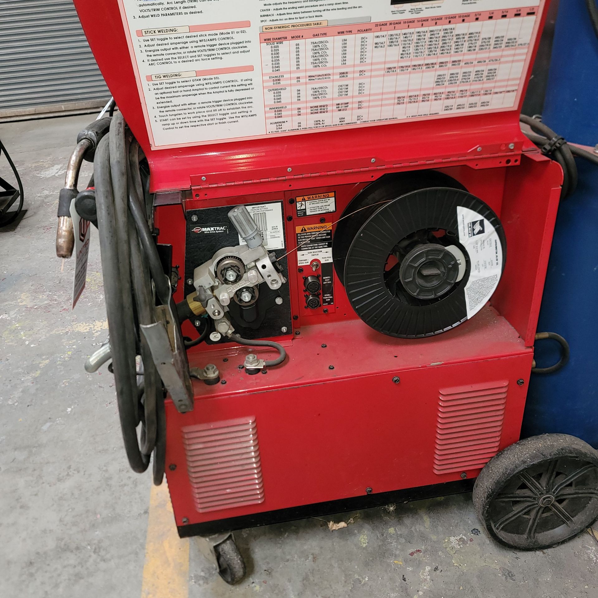LINCOLN ELECTRIC POWER MIG 350MP, K2403-2, CODE: 11827, S/N U1120410864, GAS CYLINDER NOT INCLUDED - Image 2 of 3