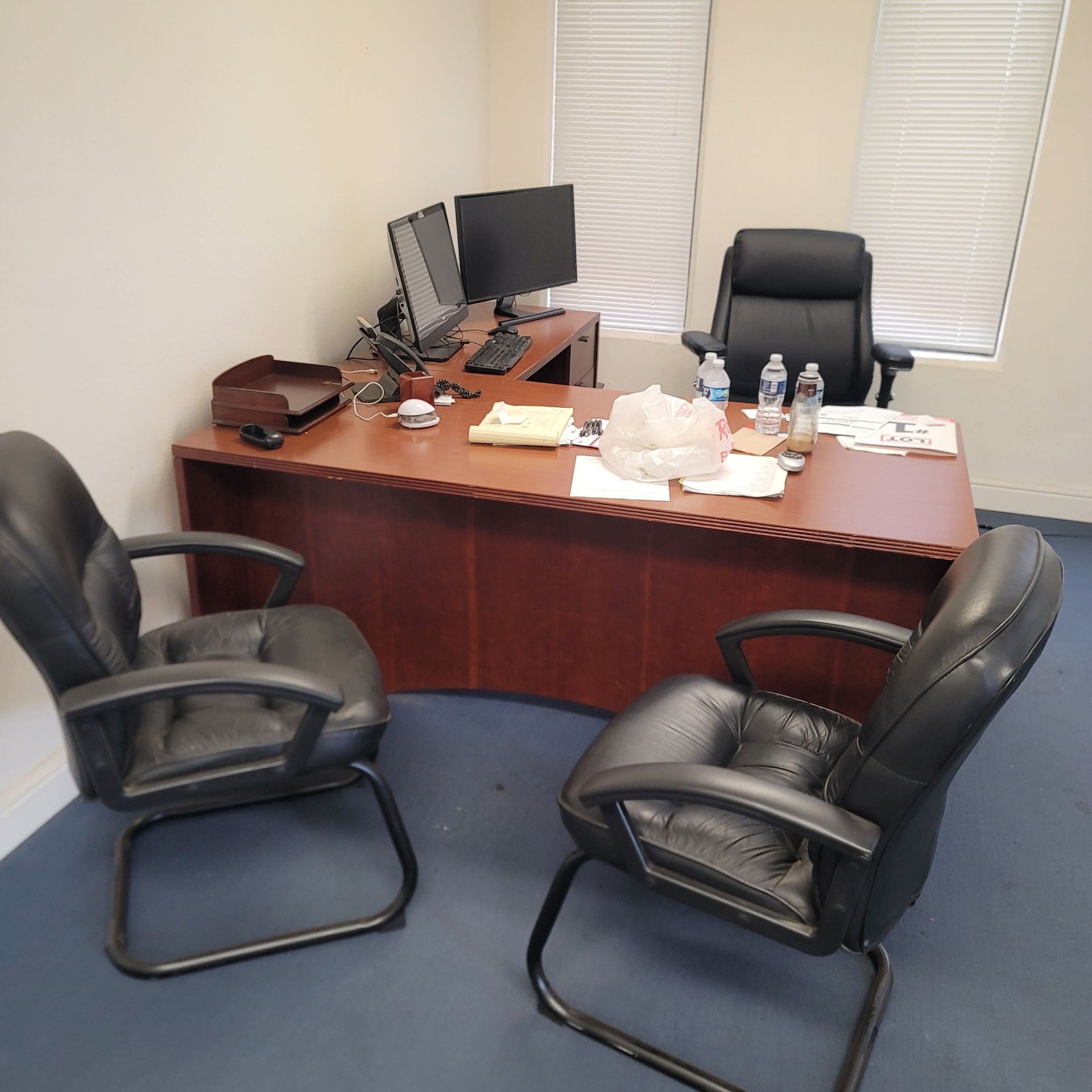 LOT - ALL OFFICE FURNITURE IN ROOM, ELECTRONICS ARE NOT INCLUDED