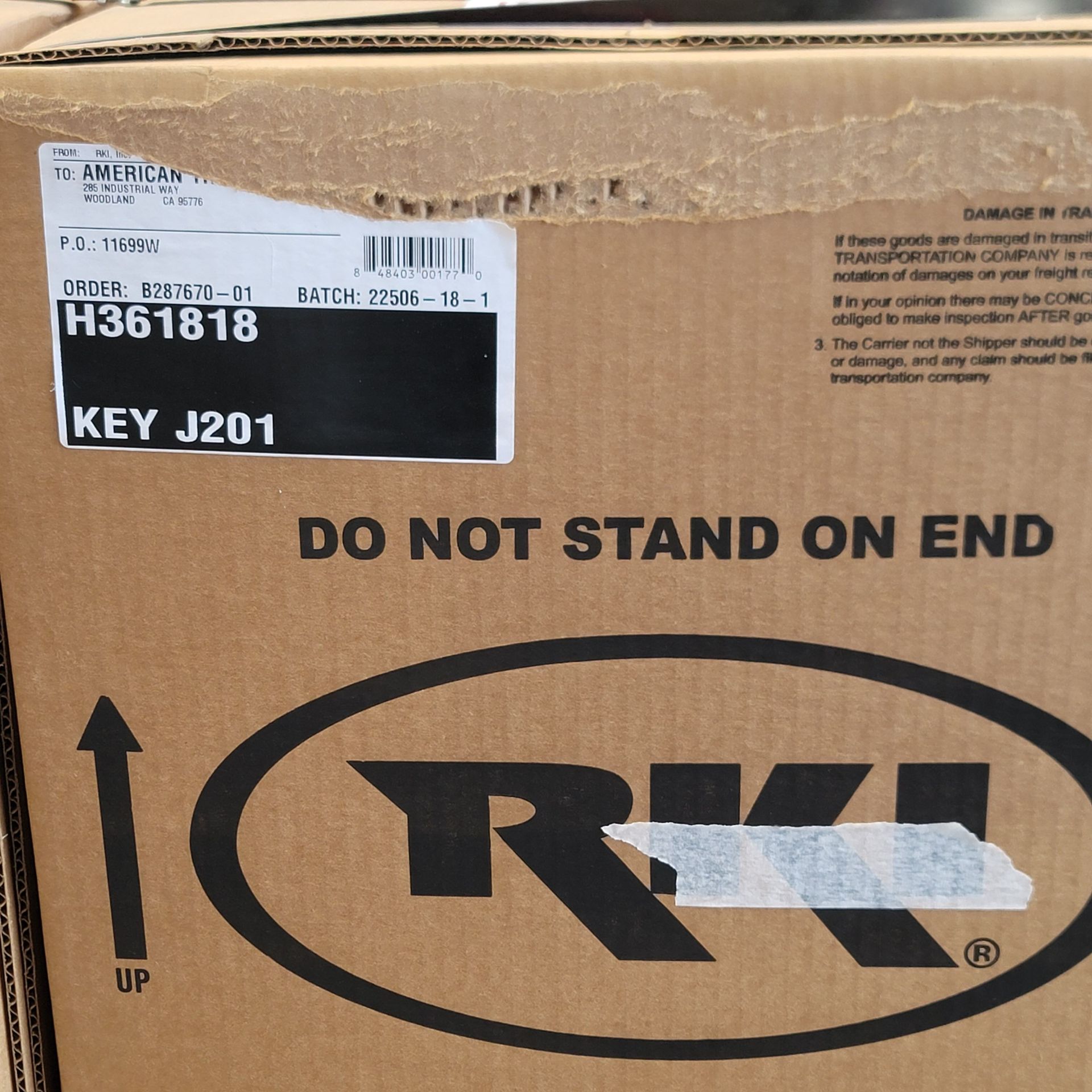 RKI 36" X 18" X 18" STEEL UNDERBODY TRUCK BOX, MODEL H361818, IN FACTORY SEALED CARTON, NEVER - Image 2 of 2