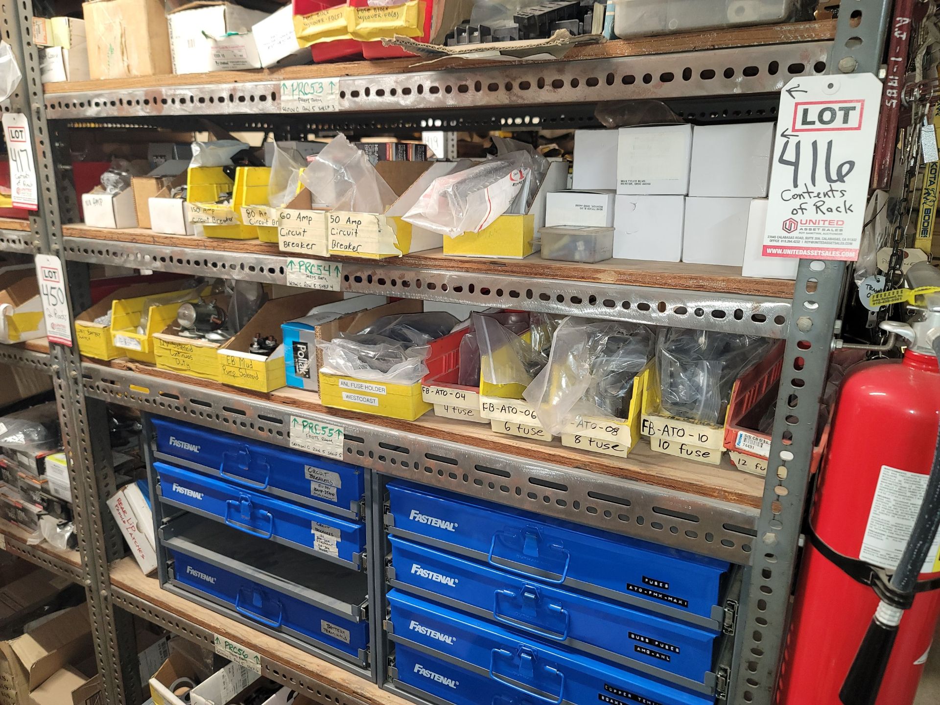 LOT - CONTENTS ONLY OF SHELF UNIT, TO INCLUDE: AUTOMOTIVE ELECTRICAL ITEMS, FUSES, SOLENOIDS, - Image 3 of 12