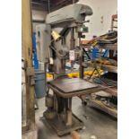 FOSDICK VERTICAL BORING MACHINE, 9-SPEED, 2' X 2' TABLE W/ COOLANT CHANNEL, LARGE TAPERED DRILLS,