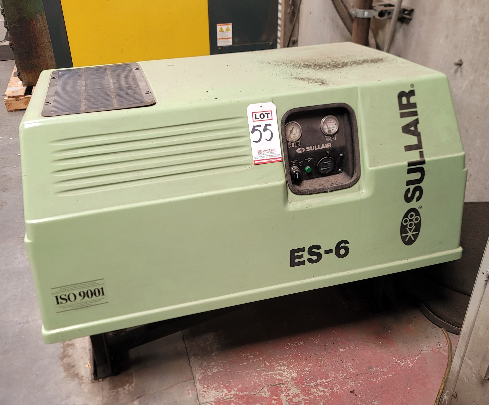 SULLAIR ES-6 ENCAPSULATED ROTARY SCREW TYPE AIR COMPRESSOR, 10 HP, 7,734 HOURS, S/N 8-96000034