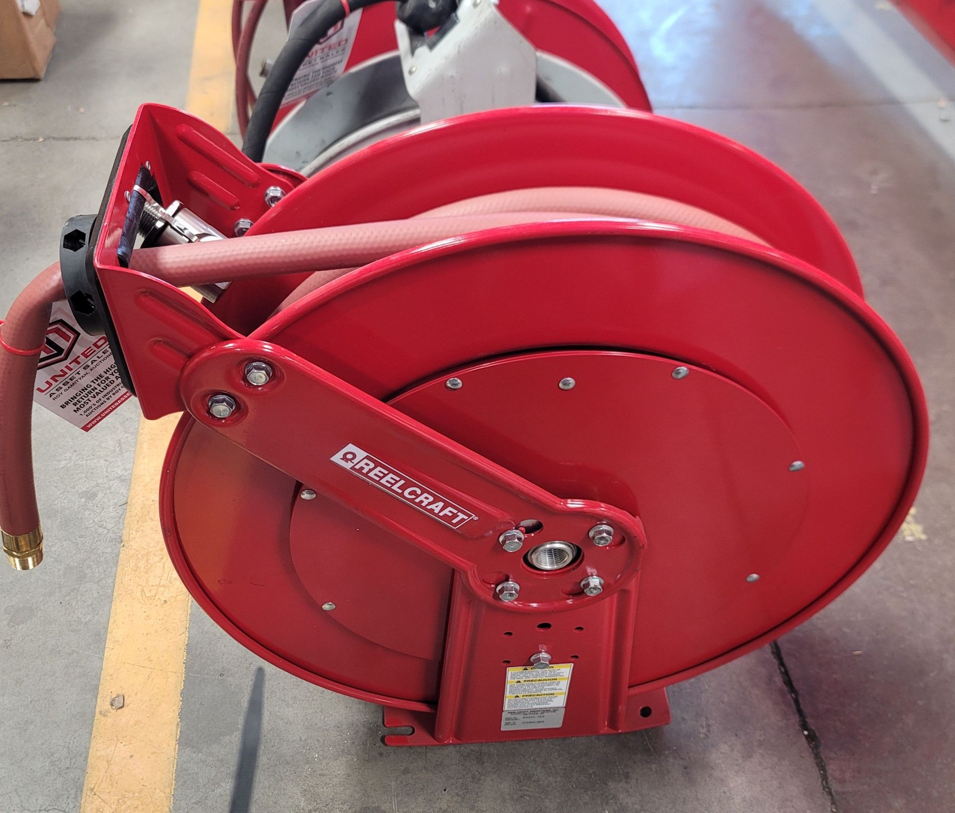 REELCRAFT ULTIMATE DUTY DUAL PEDESTAL HOSE REEL, MODEL 83050 OLP, 3/4 ...