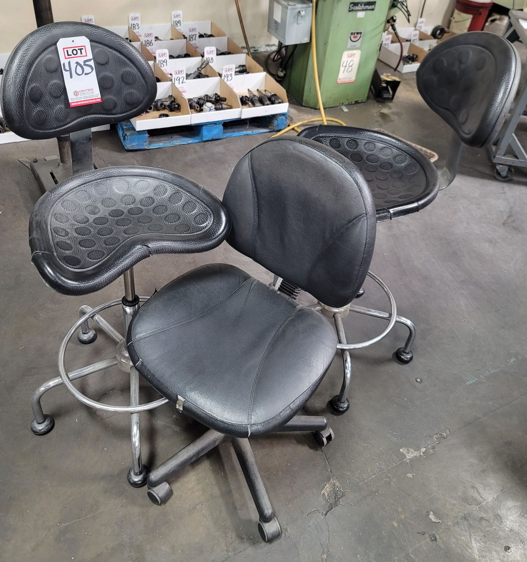 LOT - (3) SHOP CHAIRS