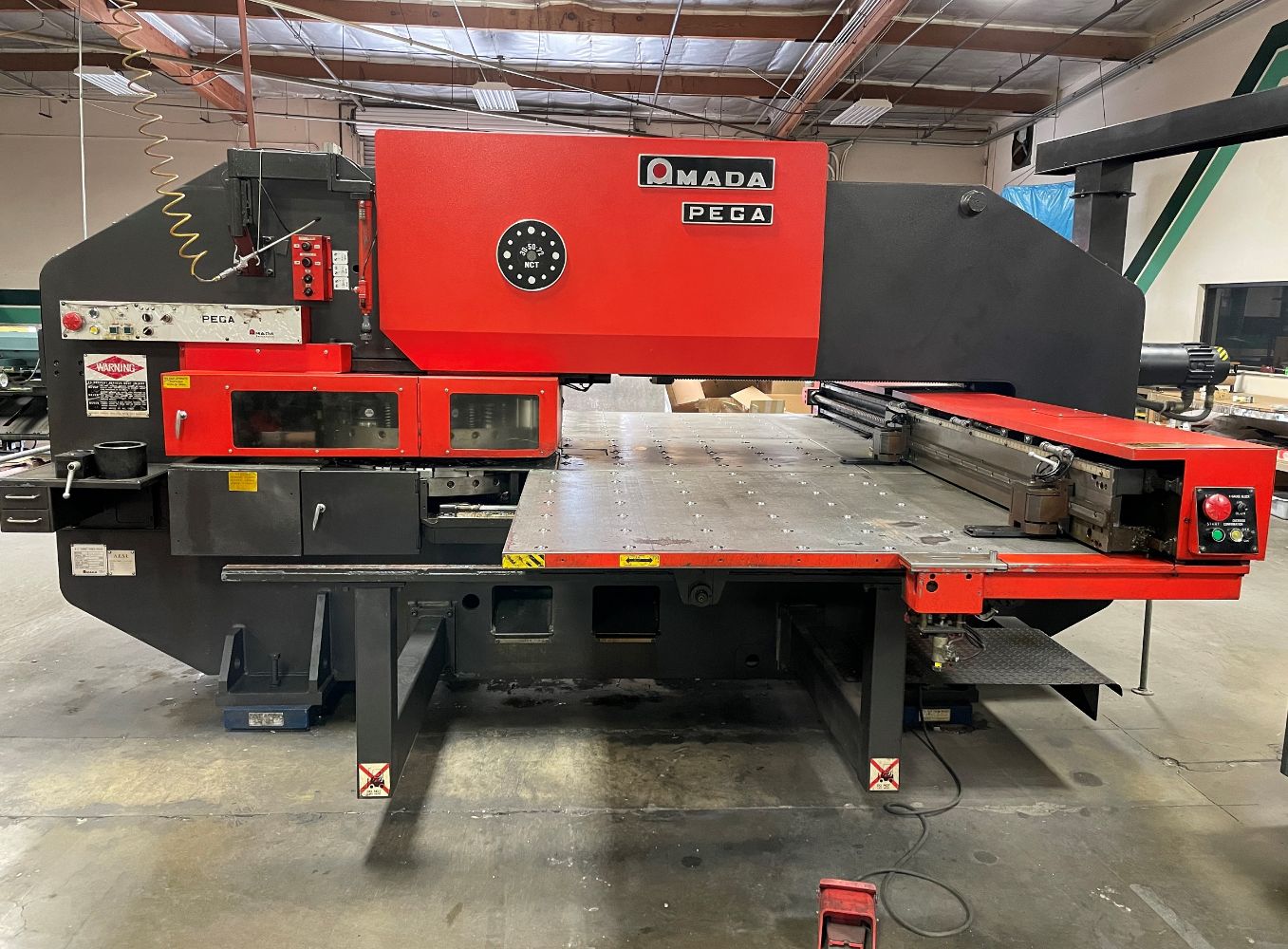 AMADA PEGA 357 TURRET PUNCH, AMADA RG-100S & RG-35S PRESS BRAKES, AMADA M-1232 SHEAR, HAAS VF-2 & MORI SEIKI MV-JUNIOR VMC'S, (2) HAEGER PRESSES