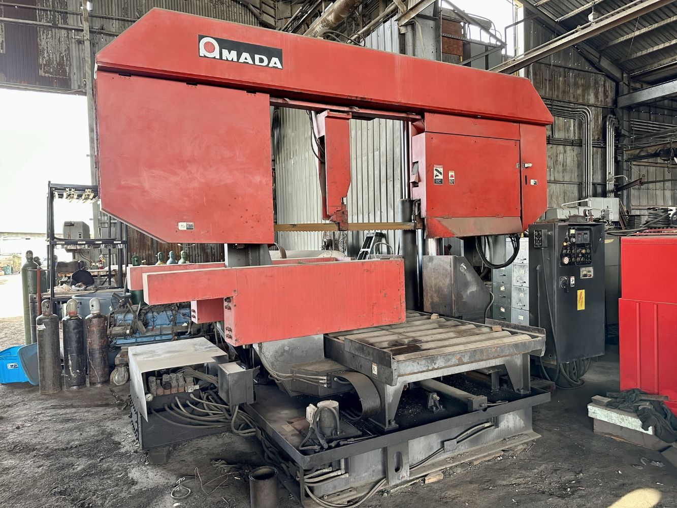 FORGING FACILITY: AMADA HK1000 BILLET SAW, FORKLIFTS TO 60,000 LB, SALEM BROSIUS MANIPULATOR, METAL MATERIAL, MACHINERY, AIR COMPRESSORS