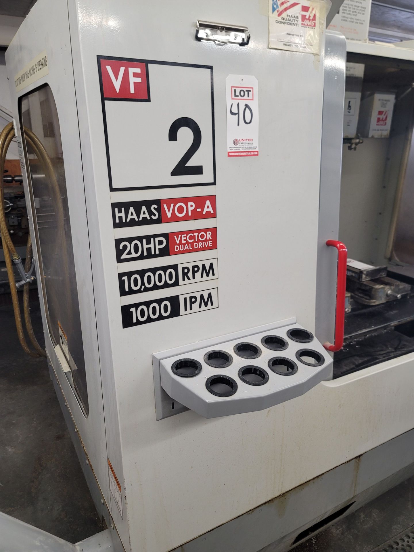 2003 HAAS VF-2D VERTICAL MACHINING CENTER, HAAS VOP-A, XYZ TRAVELS: 30" X 16" X 20", 36" X 18" - Image 2 of 13