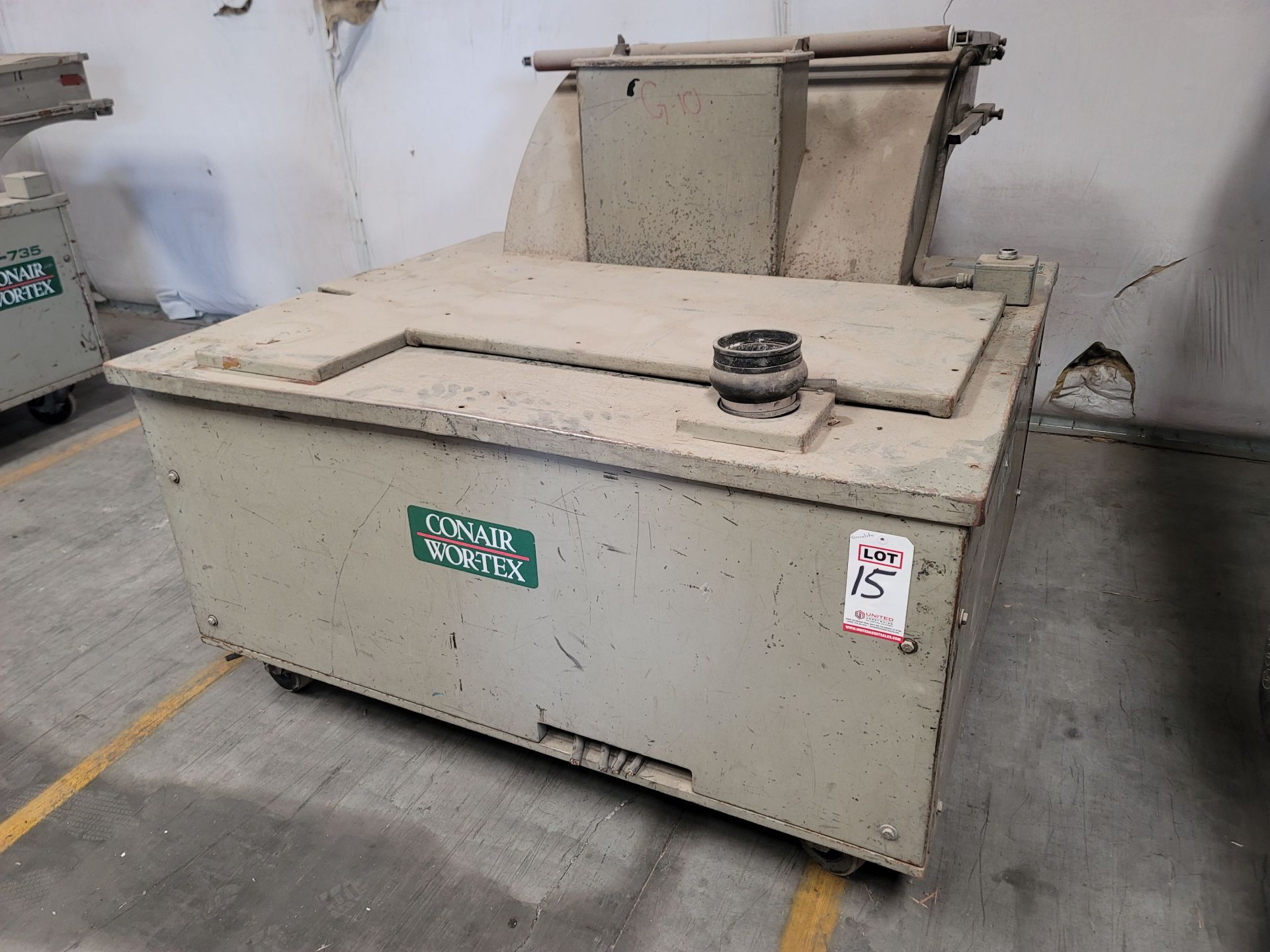 CONAIR WOR-TEX GRANULATOR, MODEL FP-735, S/N L0 6877, W/ CONTROL PANEL, (PICTURES SHOW (3) CONTROL