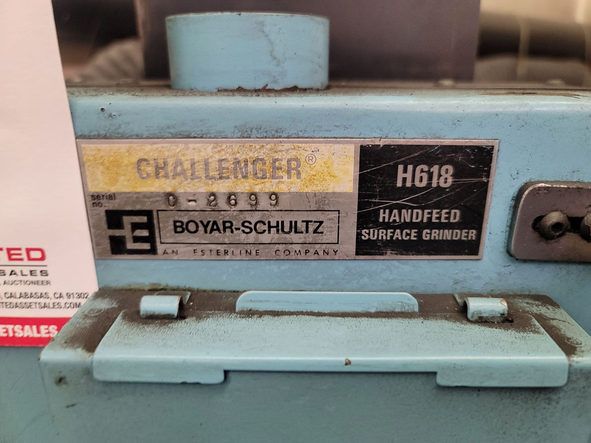 BOYAR-SCHULTZ H618 CHALLENGER SURFACE GRINDER, 6" X 18" MAGNETIC CHUCK, S/N C-2699 - Image 4 of 5