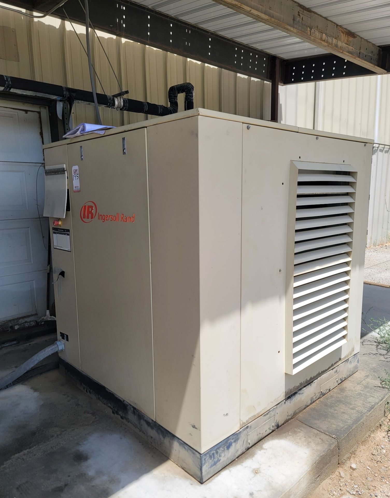 INGERSOLL RAND AIR COMPRESSOR, MODEL SSR-EP100, ROTARY SCREW TYPE, 100 HP, 125 PSIG, S/N - Image 2 of 6
