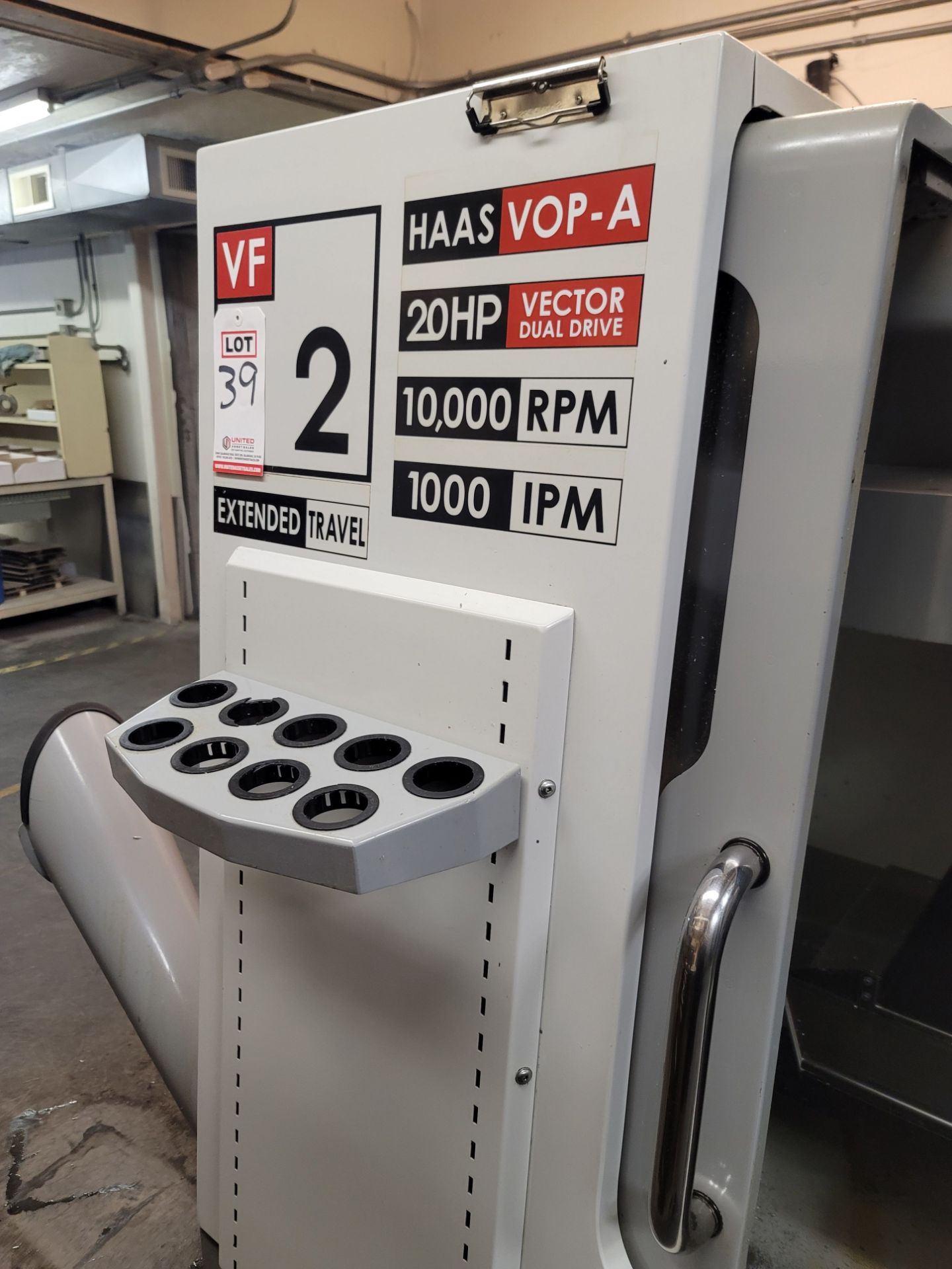 2006 HAAS VF-2DYT VERTICAL MACHINING CENTER, HAAS VOP-A, XYZ EXTENDED TRAVELS: 30" X 20" X 20", - Image 10 of 21