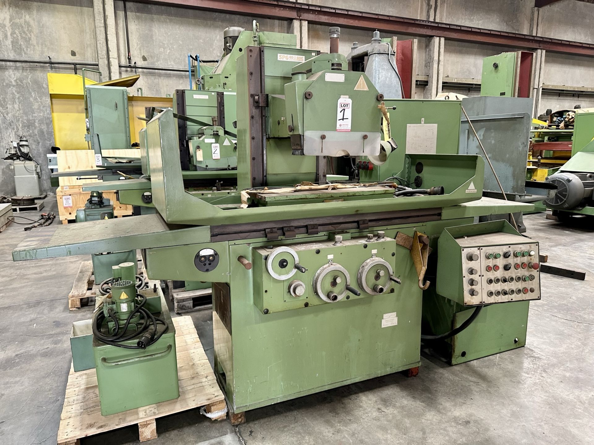 JOTES SURFACE GRINDER, FABRYKA SZLIFIEREK, TYPE SPG 40 X 80 E, 16" X 32" MAGNETIC CHUCK, S/N 51/ - Image 2 of 15