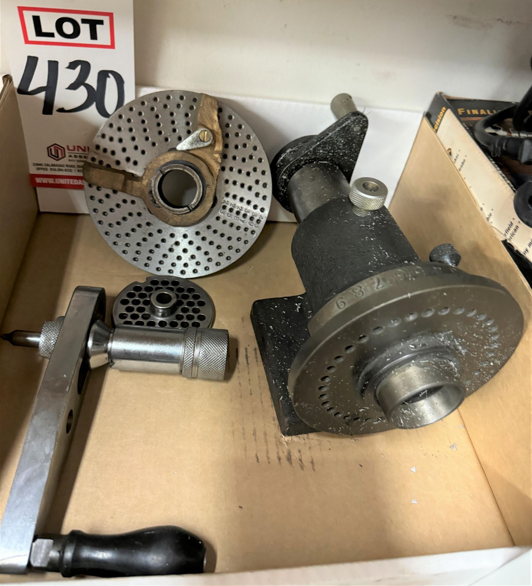 LOT - 5C COLLET INDEXER, W/ ATTACHMENTS