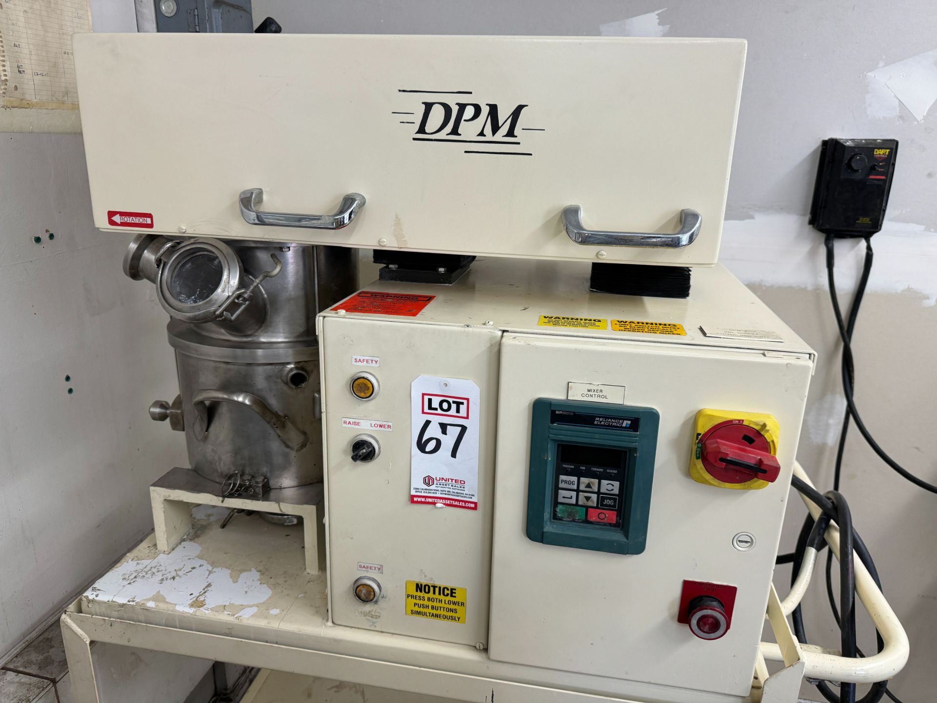 ROSS DPM-2 PLANETARY MIXER, 2-GALLON MIX CAN, STAINLESS STEEL CONSTRUCTION, RELIANCE VARIABLE - Image 11 of 12