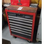12-DRAWER BOTTOM TOOL BOX, W/ CONTENTS: FULL OF TOOLS!