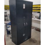 2-DOR STORAGE CABINET, 3' X 18" X 6' HT, EMPTY