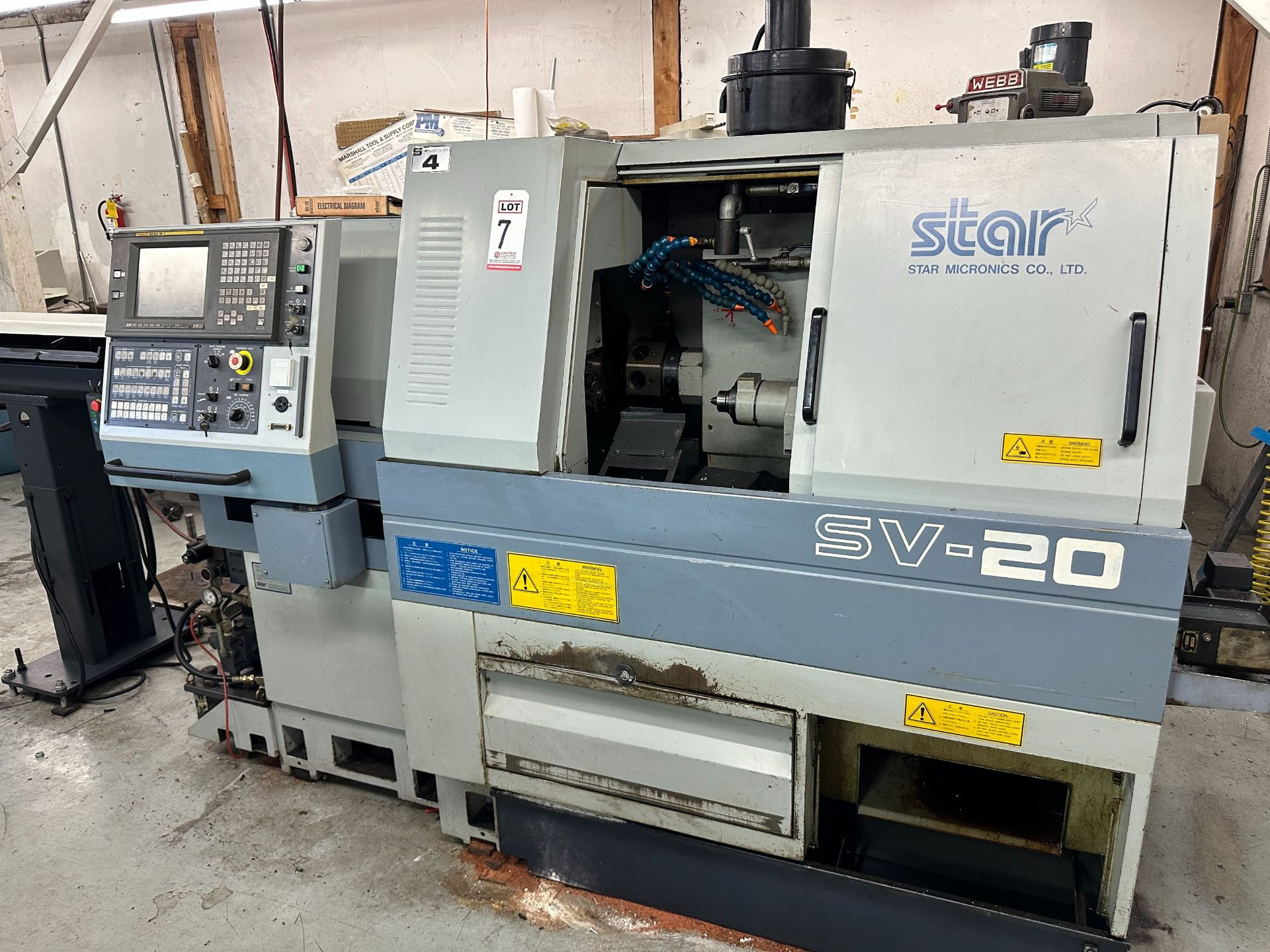 1997 STAR MICRONICS SV-20 TYPE 420 SWISS TYPE LATHE, FANUC SERIES 16T CNC CONTROL, 20MM, MAIN - Image 2 of 15