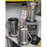 WARING COMMERCIAL HEAVY DUTY BLENDER, W/ EXTRA PITCHERS