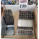 LOT - REAMER INDEX, COUNTERSINK SET, LETTER STAMPS