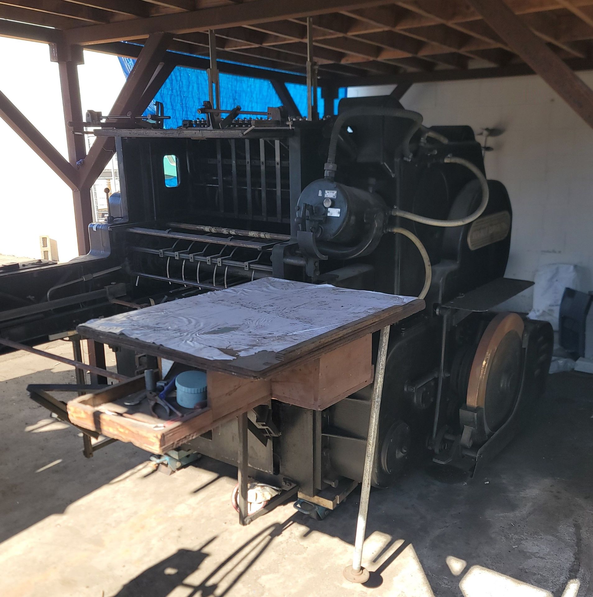 ORIGINAL HEIDELBERG CYLINDER, 22" X 30-1/4" LETTERPRESS PRINTER - Image 5 of 8